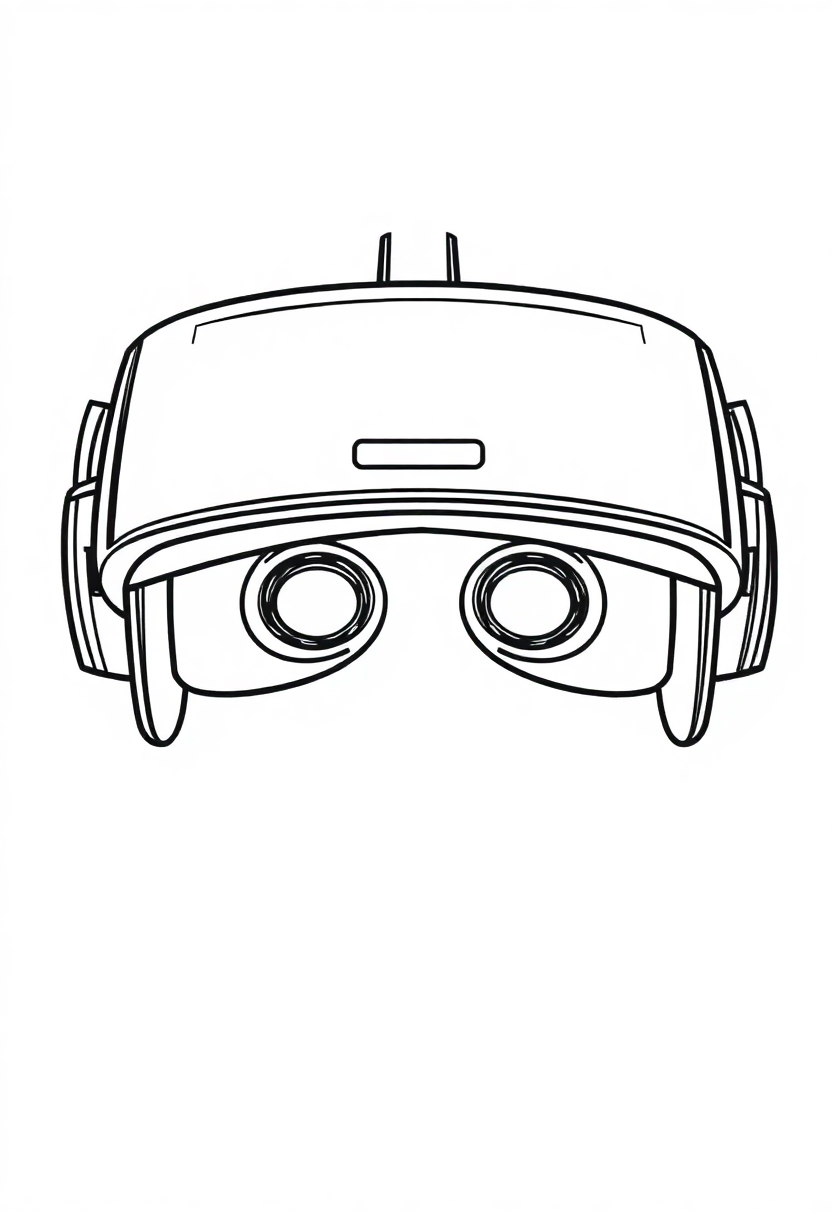 Virtual Reality Headset coloring page, free printable