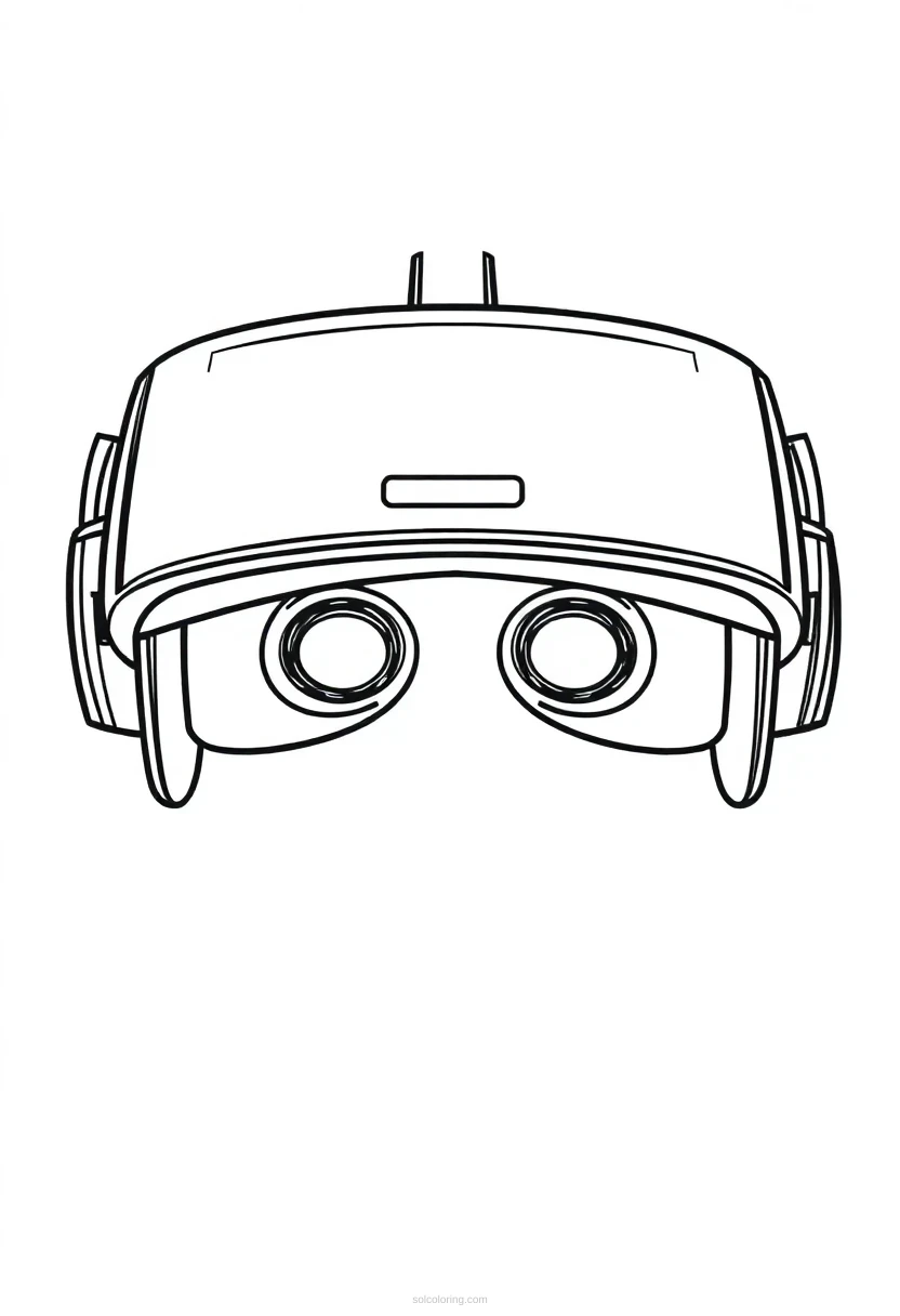 Virtual Reality Headset coloring page for kids