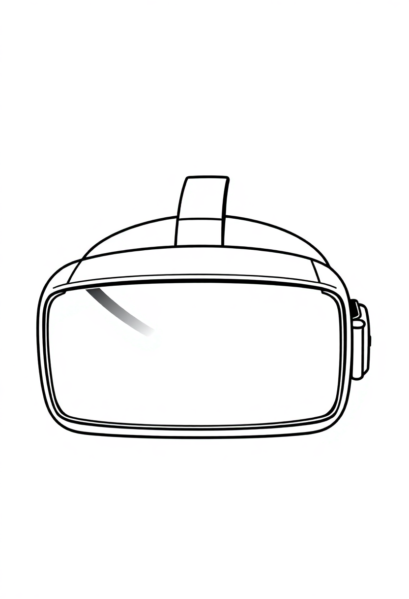 Virtual Reality Headset coloring page, free printable