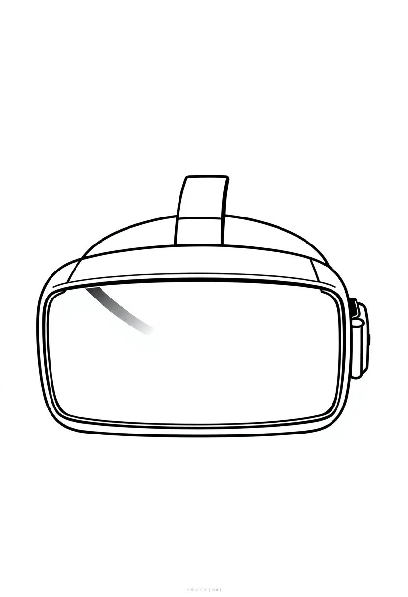 Virtual Reality Headset coloring page for kids