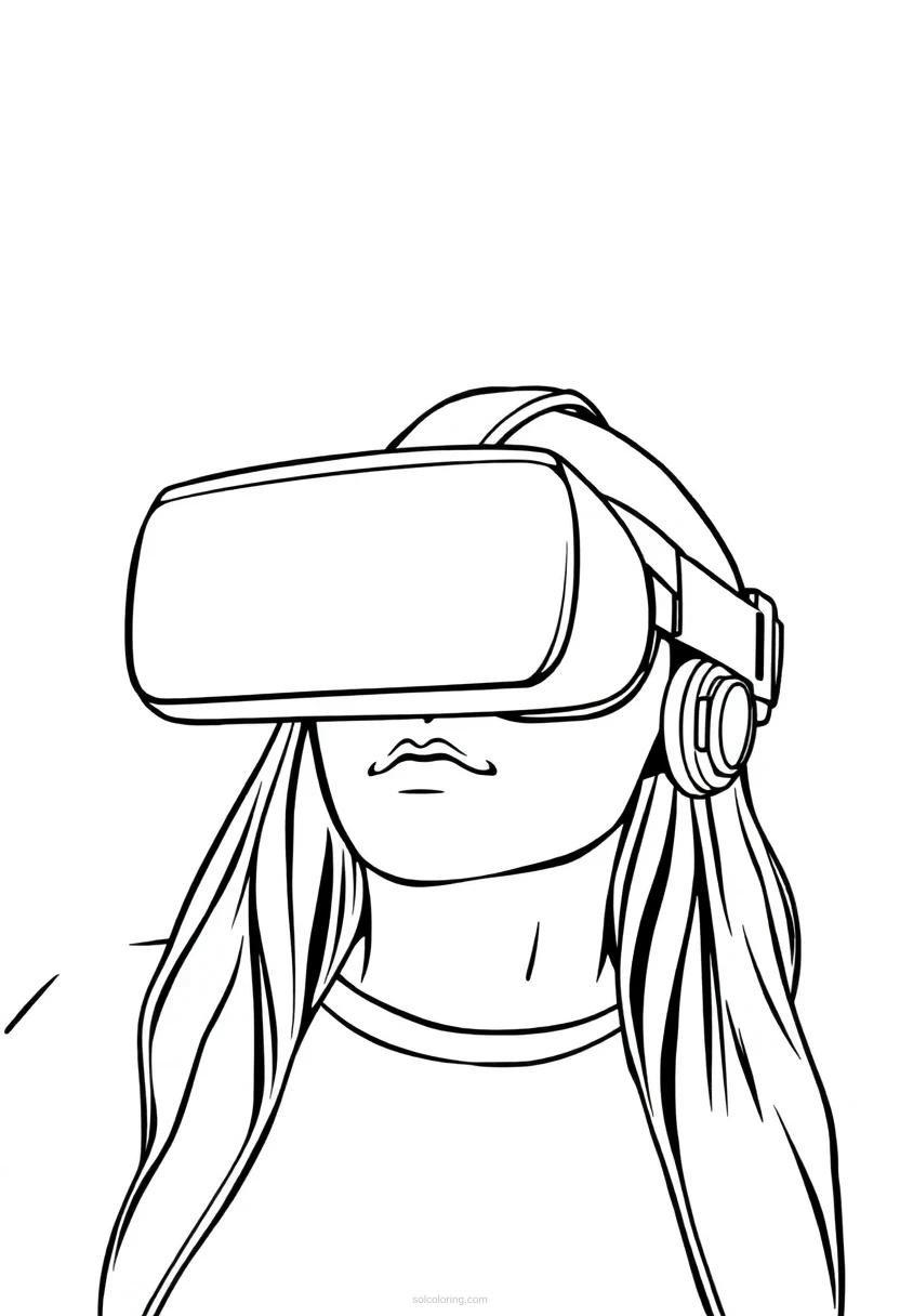 Virtual Reality Headset coloring pages