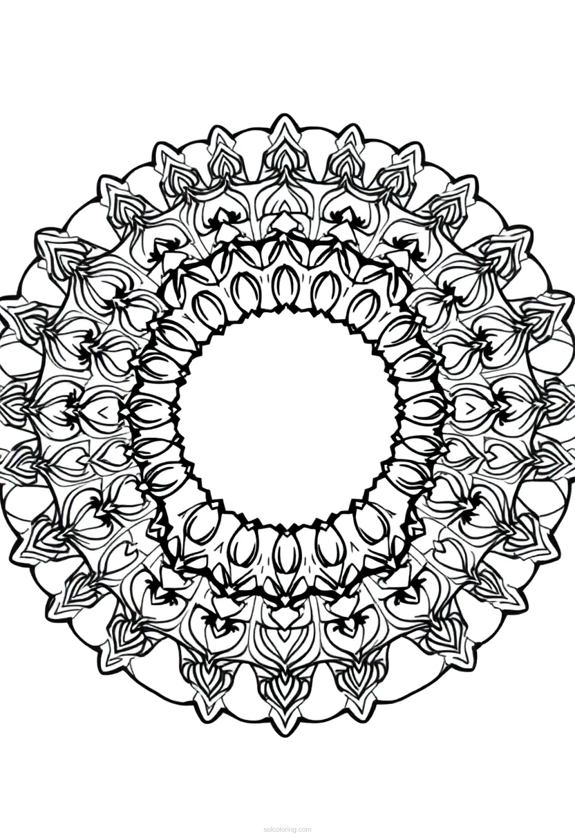 Volcano coloring page for kids