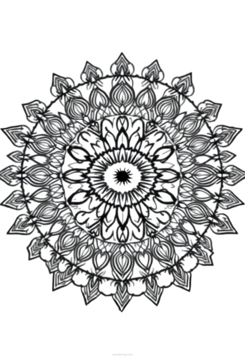 Volcano coloring page for kids