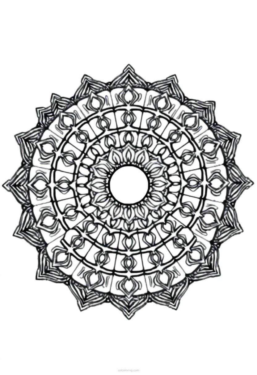 Volcano coloring page for kids