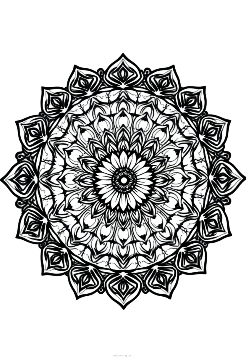 Volcano coloring page for kids