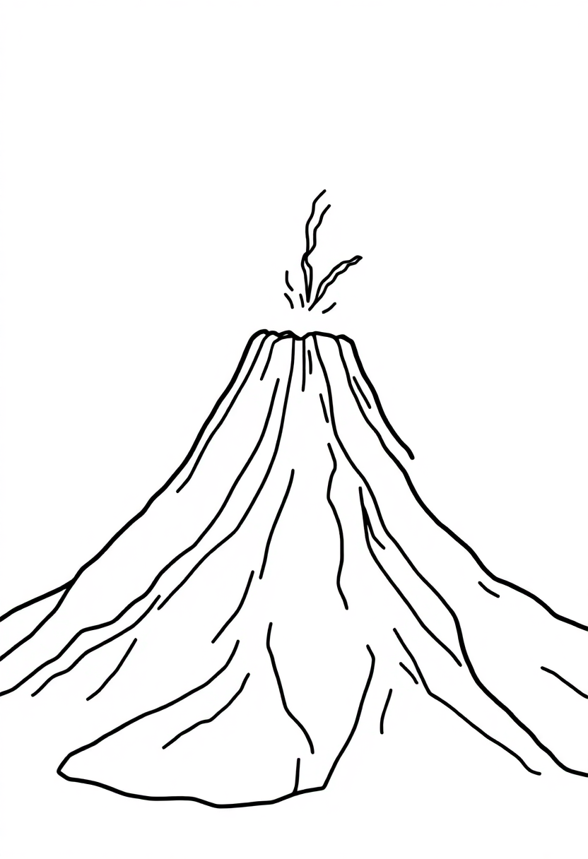Volcano coloring pages