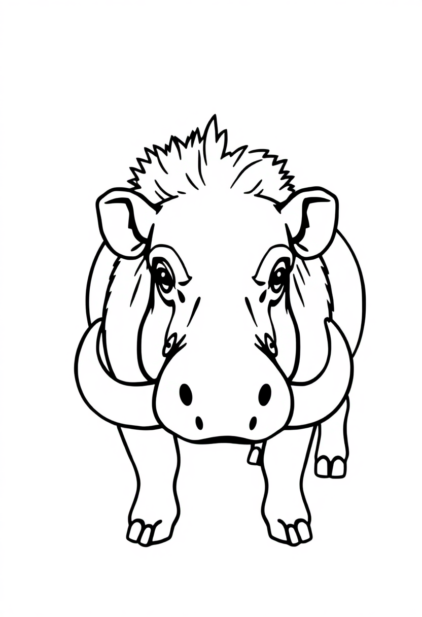Warthog coloring pages
