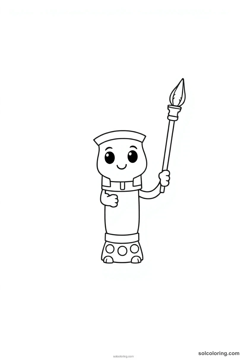 Was Scepter cute cartoon coloring page for kids