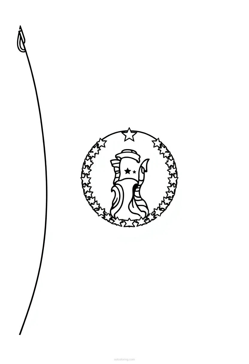 Washington State Flag coloring page for kids