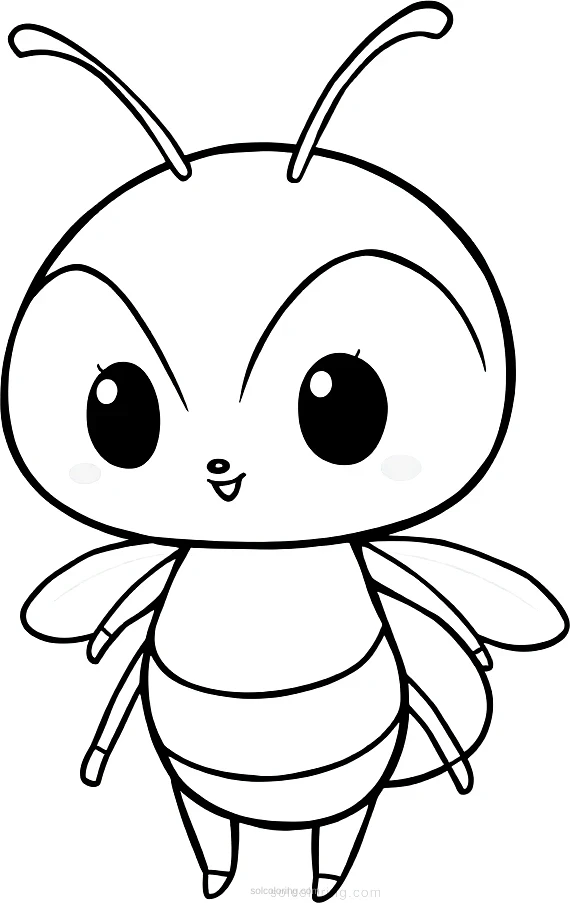 Wasp coloring page for kids