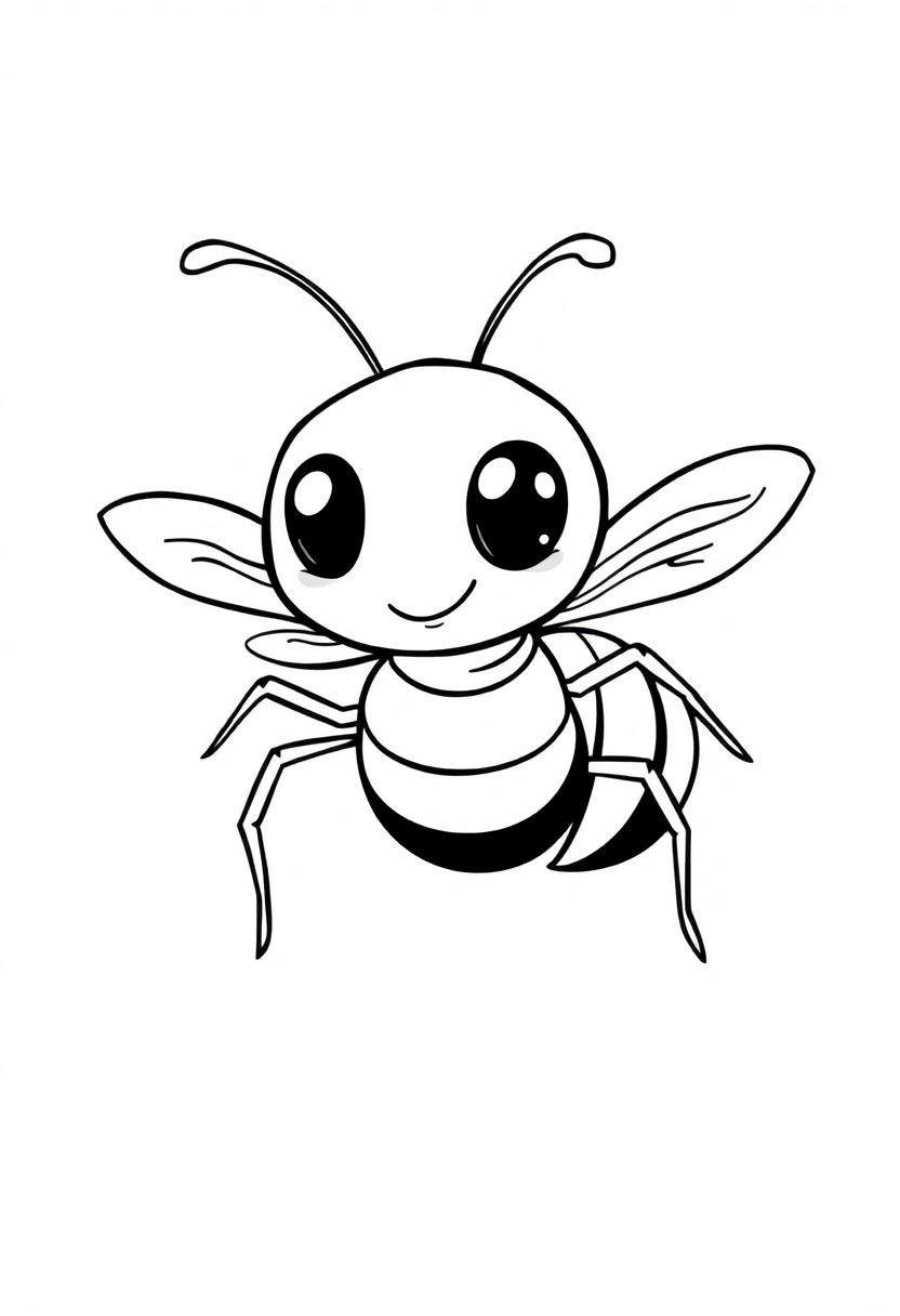 Wasp coloring page, free printable