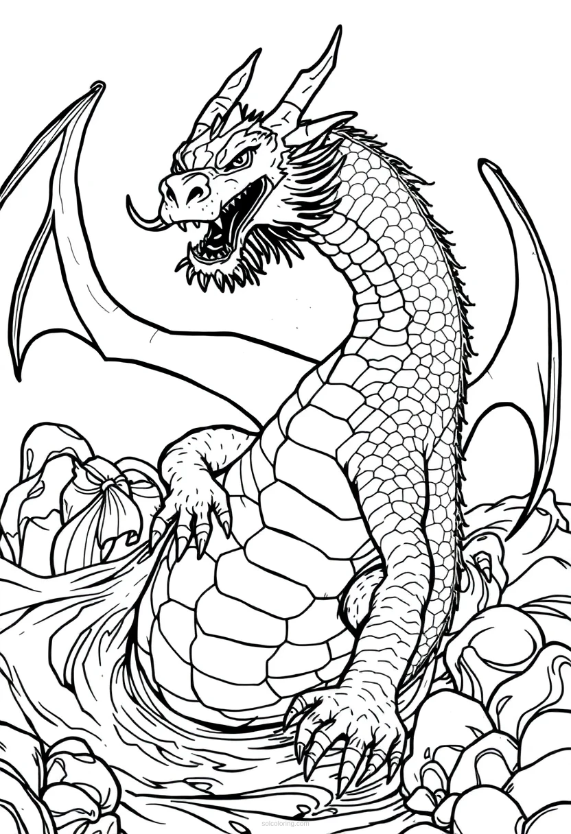 Water Dragon coloring pages