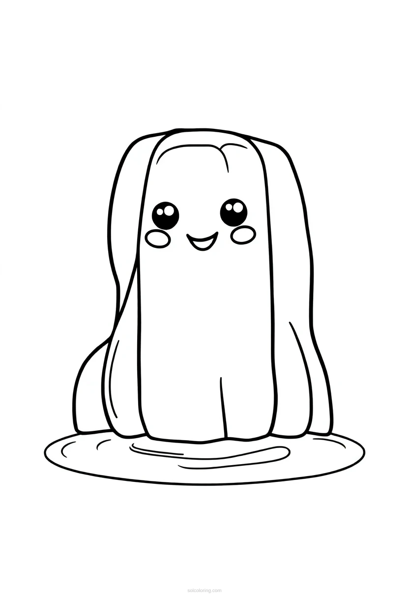 Waterfall coloring page for kids