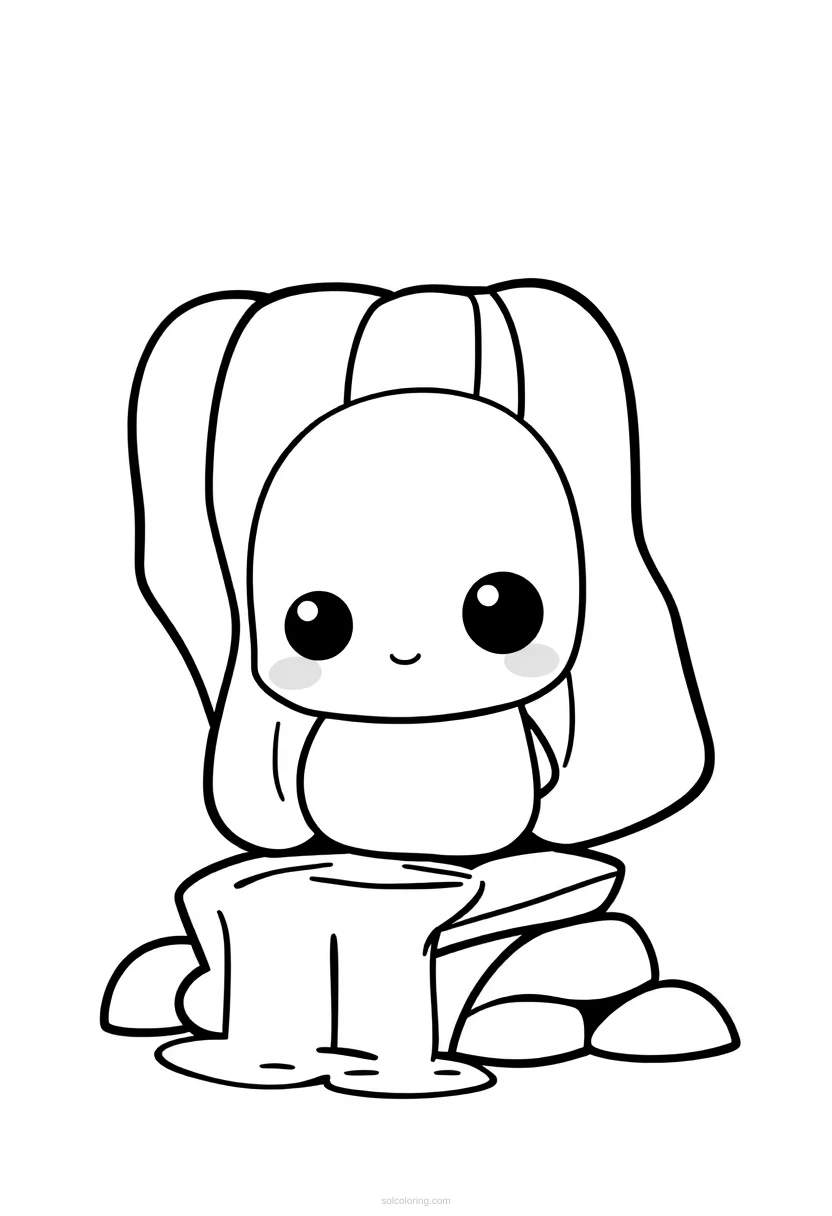 Waterfall coloring page for kids
