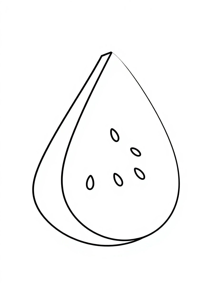 Watermelon Wedge coloring page, free printable
