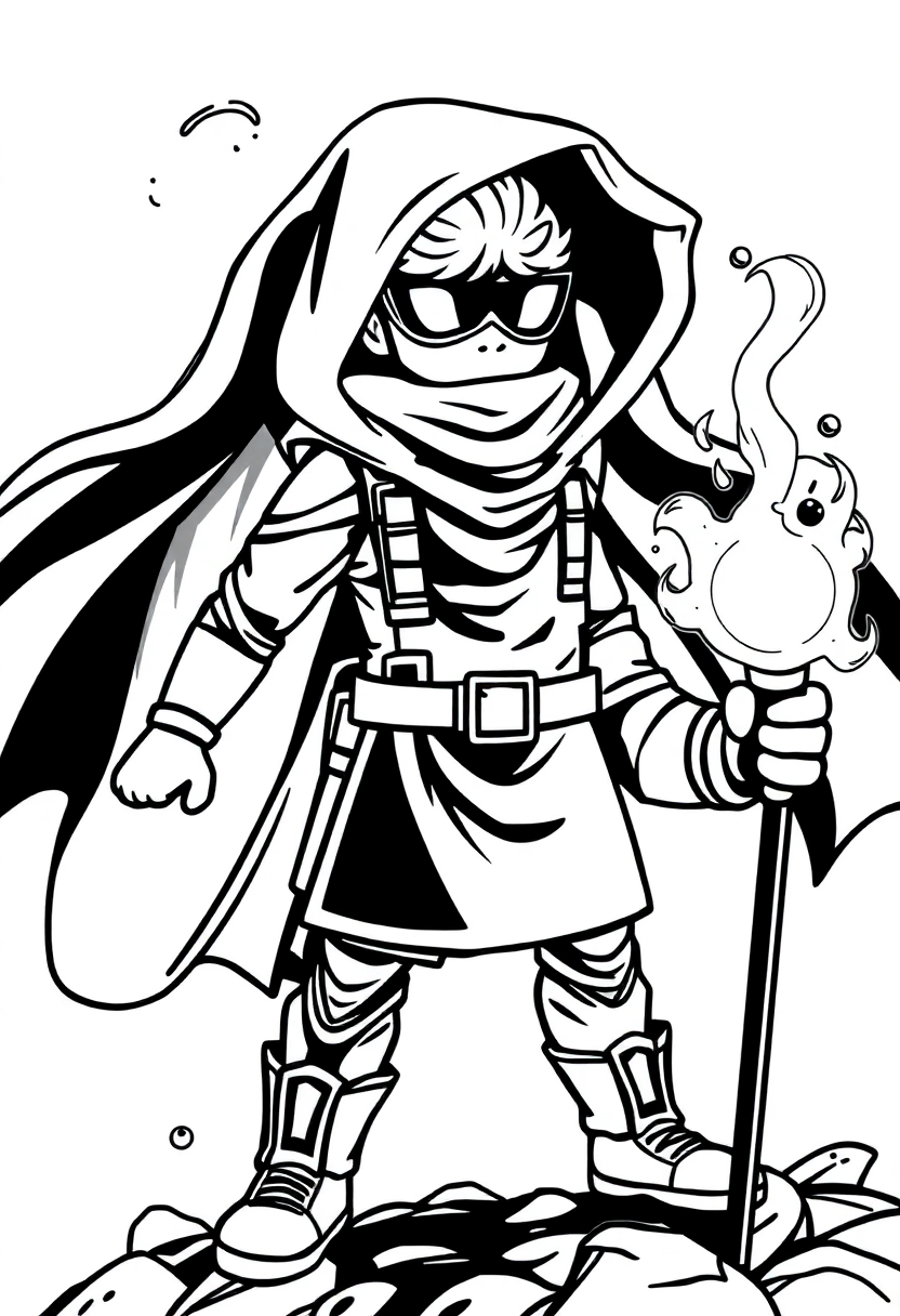 Weather-Controlling Hero coloring page, free printable