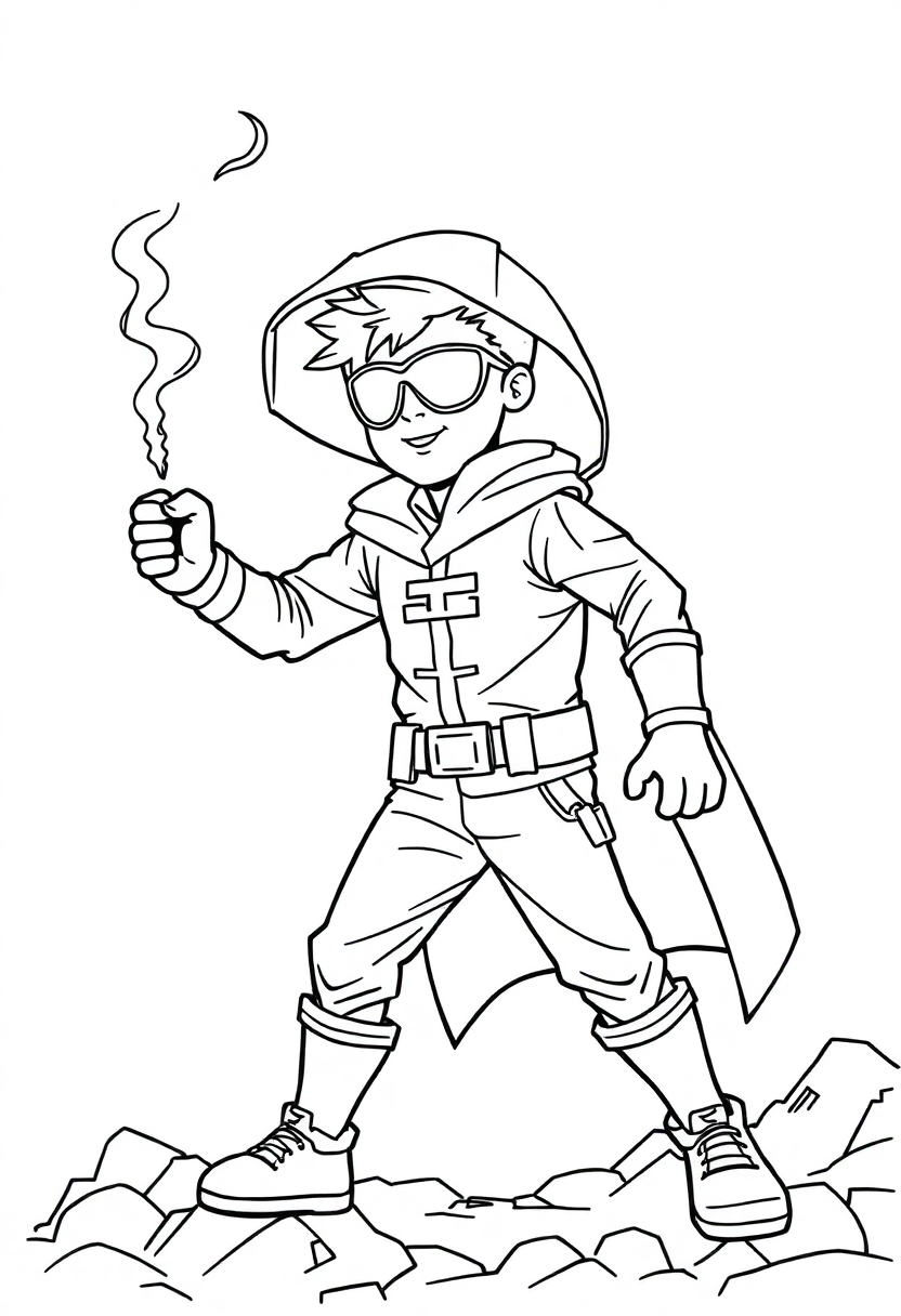Weather Controlling Hero coloring pages