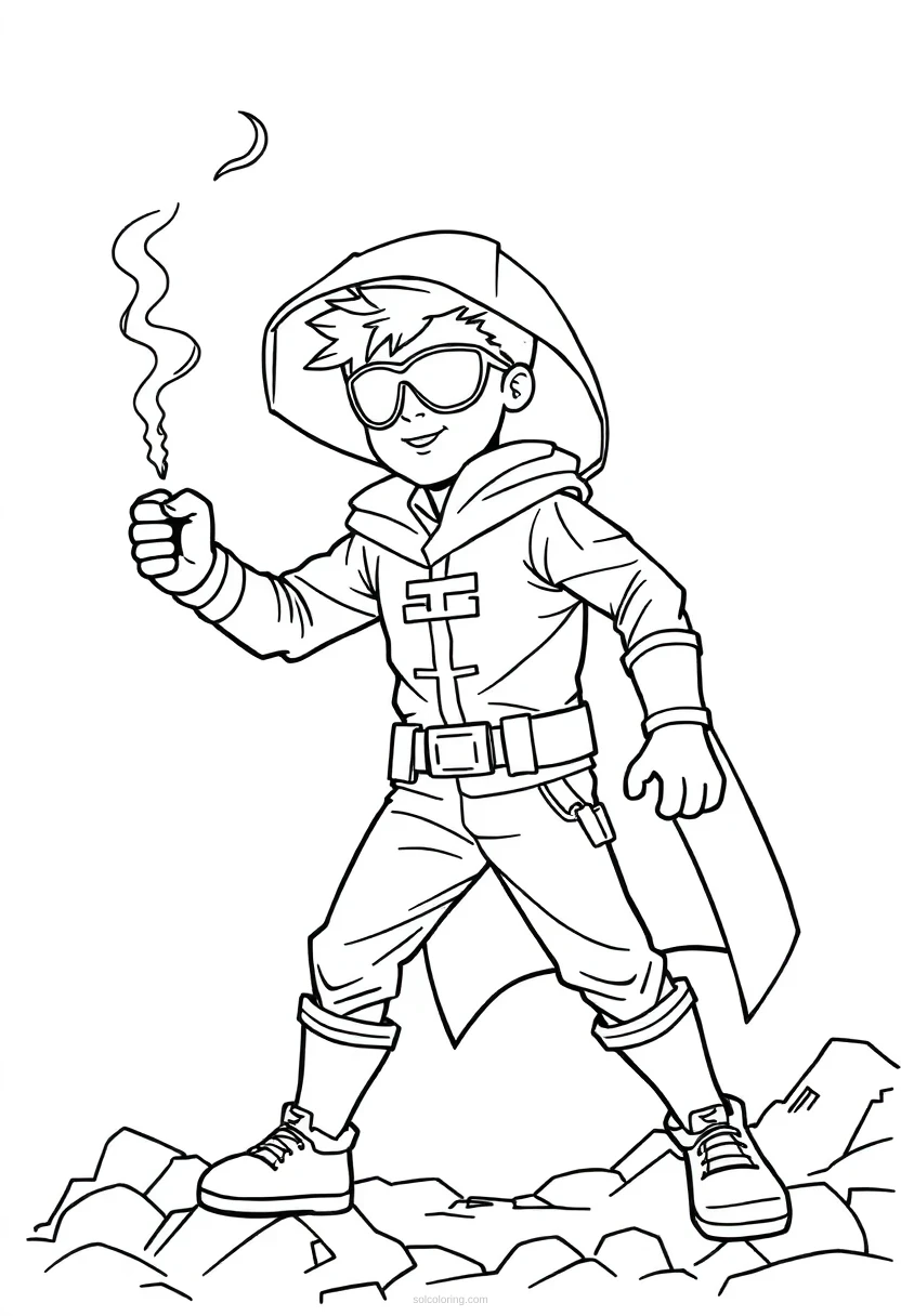 Weather Controlling Hero coloring pages
