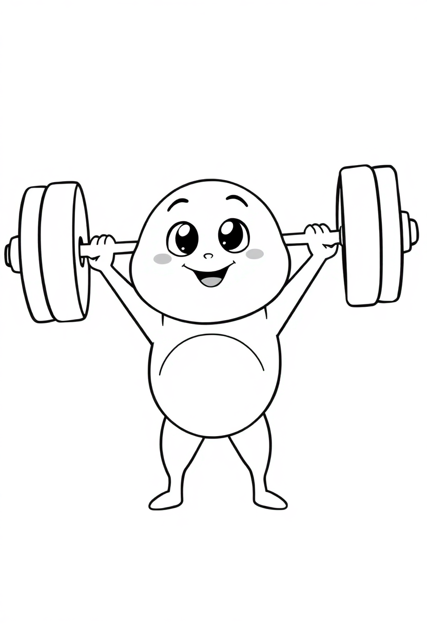 Weightlifting Competition coloring page, free printable