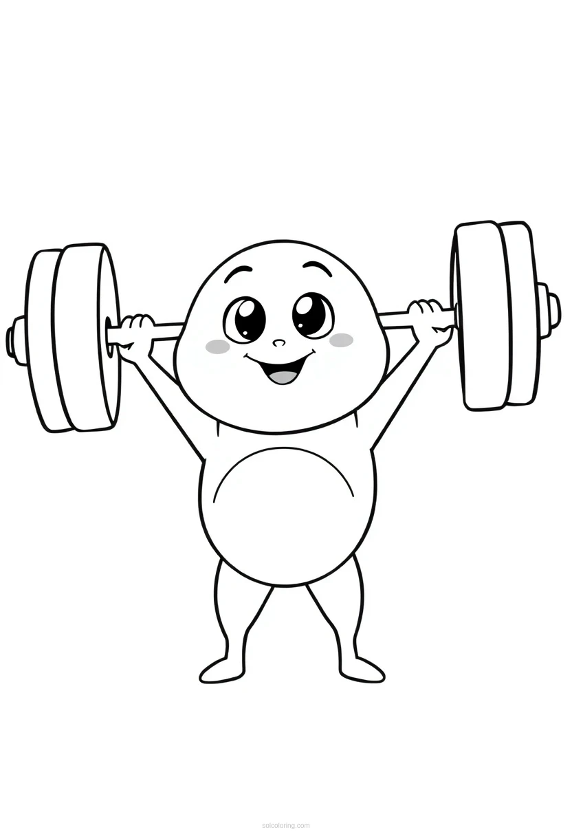 Weightlifting Competition coloring page for kids