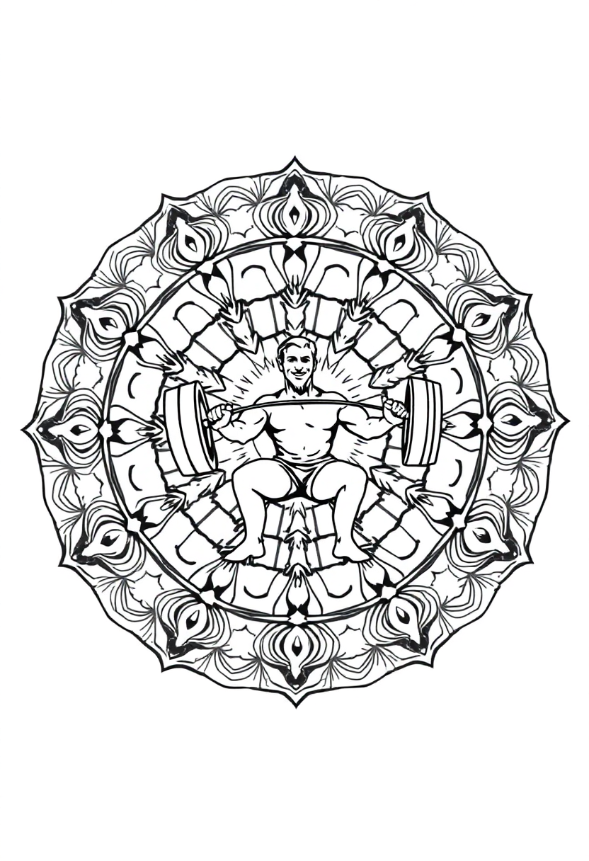 Weightlifting Competition coloring page, free printable