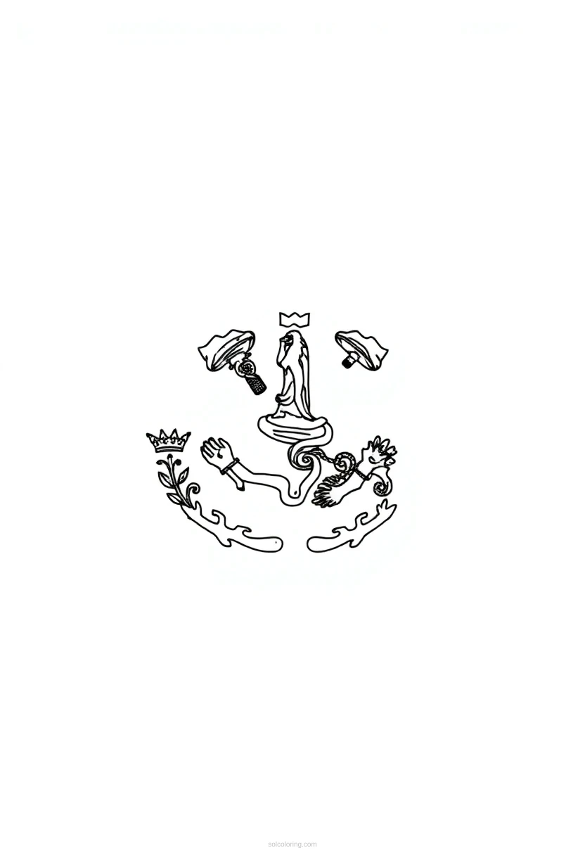 West Virginia State Flag coloring page for kids