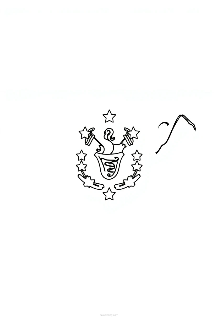 West Virginia State Flag coloring page for kids
