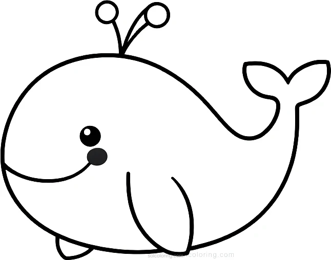 Whale coloring page for kids
