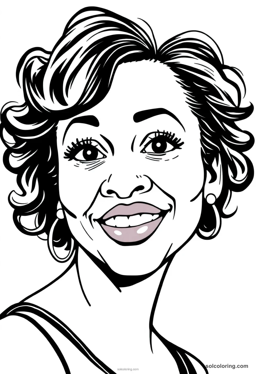 Whitney Houston coloring pages