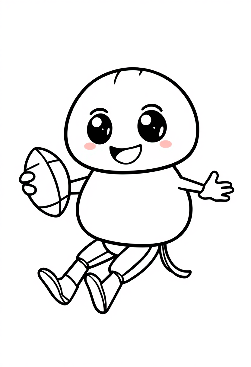 Wide Receiver Catching coloring page, free printable