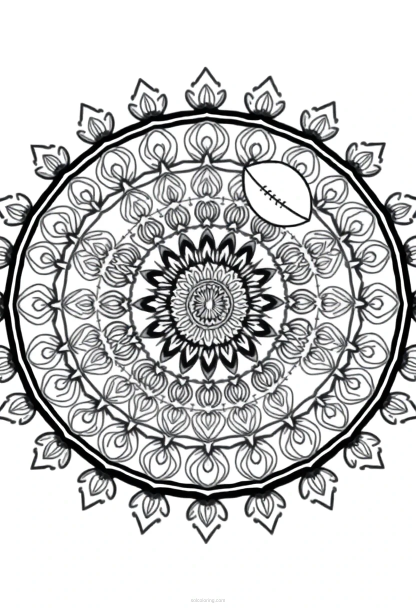Wide Receiver Catching coloring page for kids