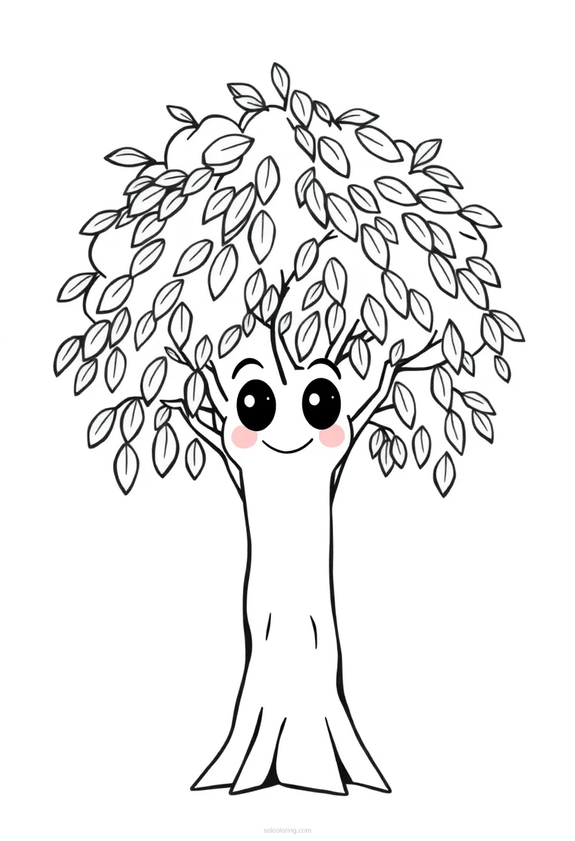 Willow Tree coloring page for kids
