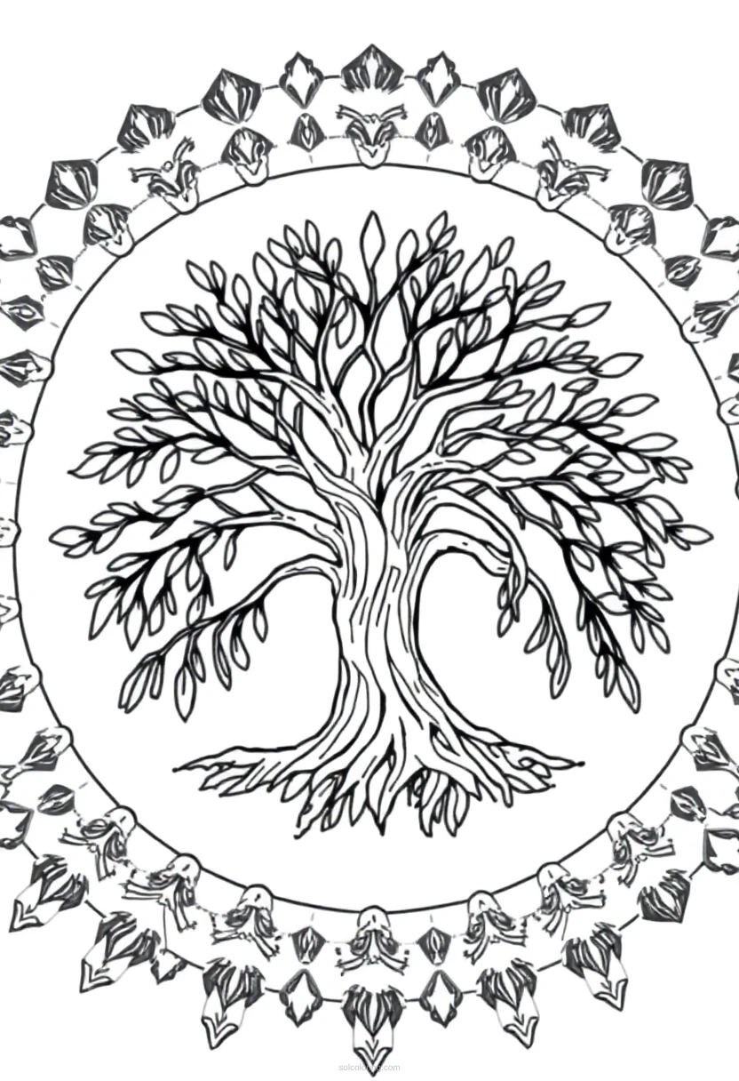 Willow Tree coloring page for kids