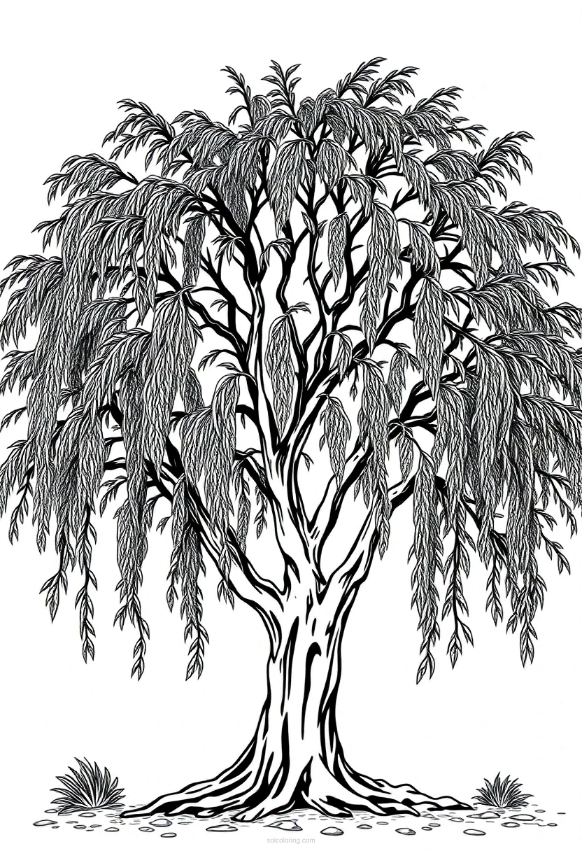 Willow Tree Chibi coloring pages