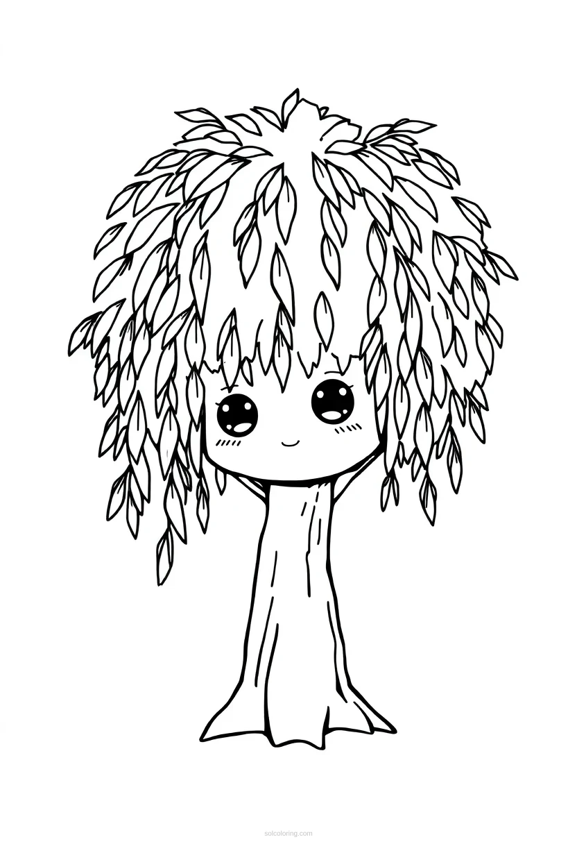 Willow Tree coloring page for kids