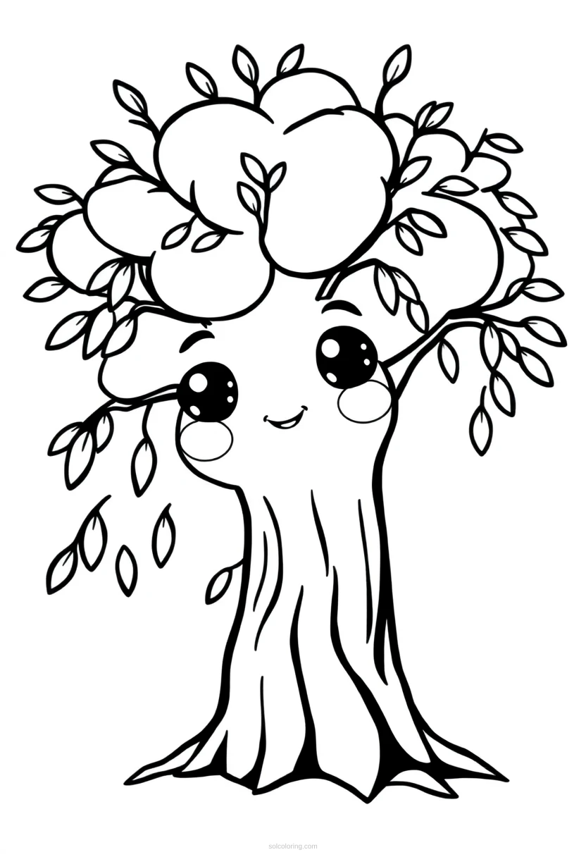 Willow Tree coloring page for kids
