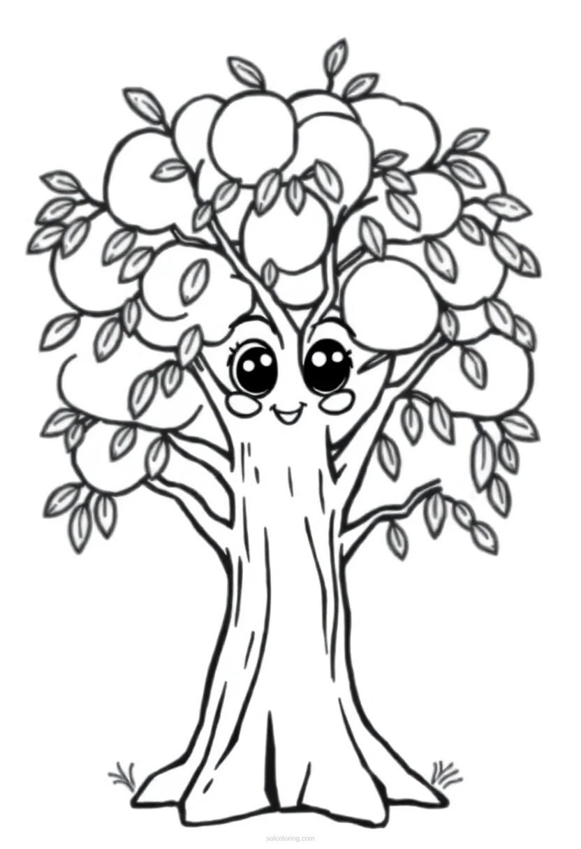 Willow Tree coloring page for kids