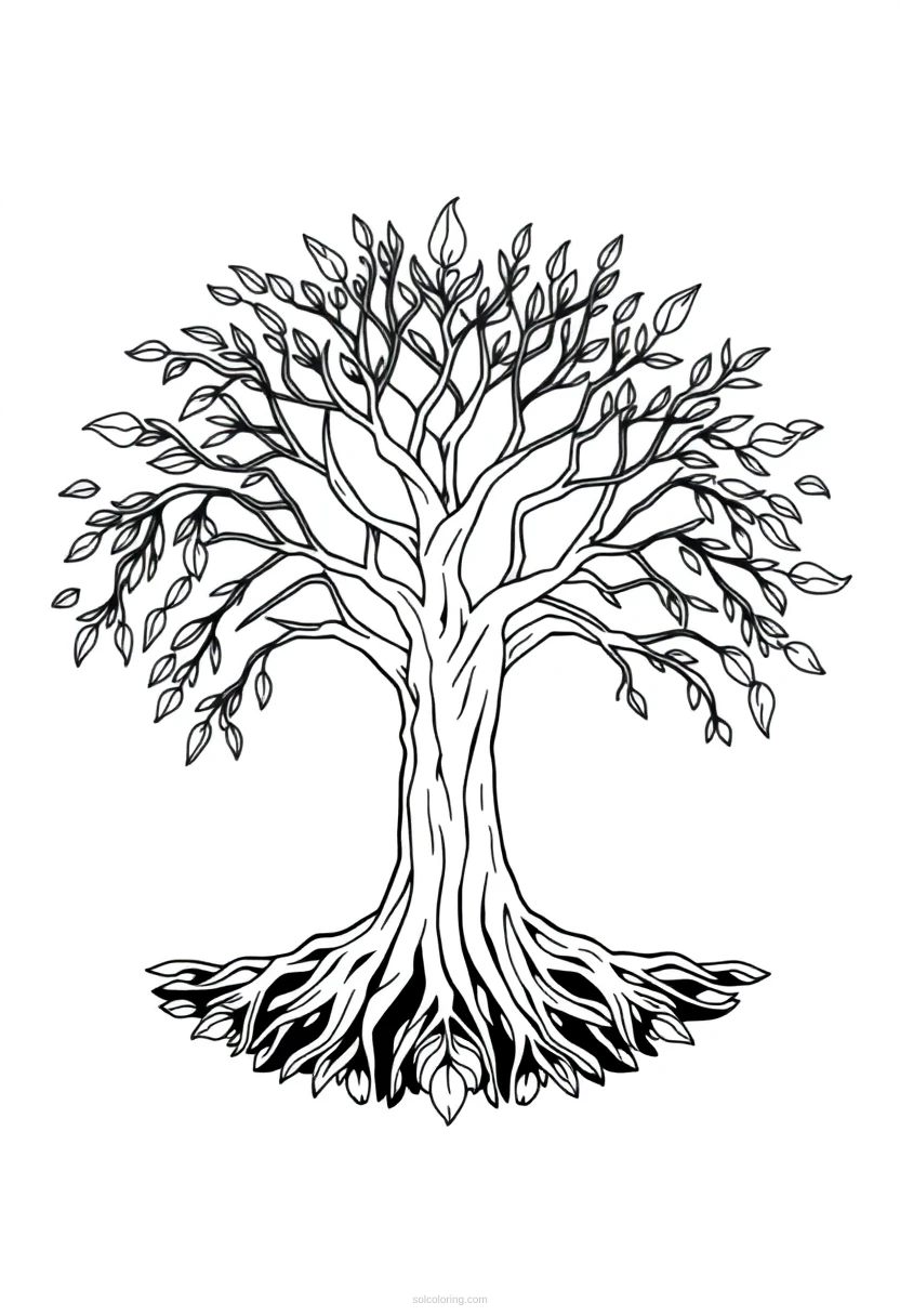 Willow Tree coloring page for kids