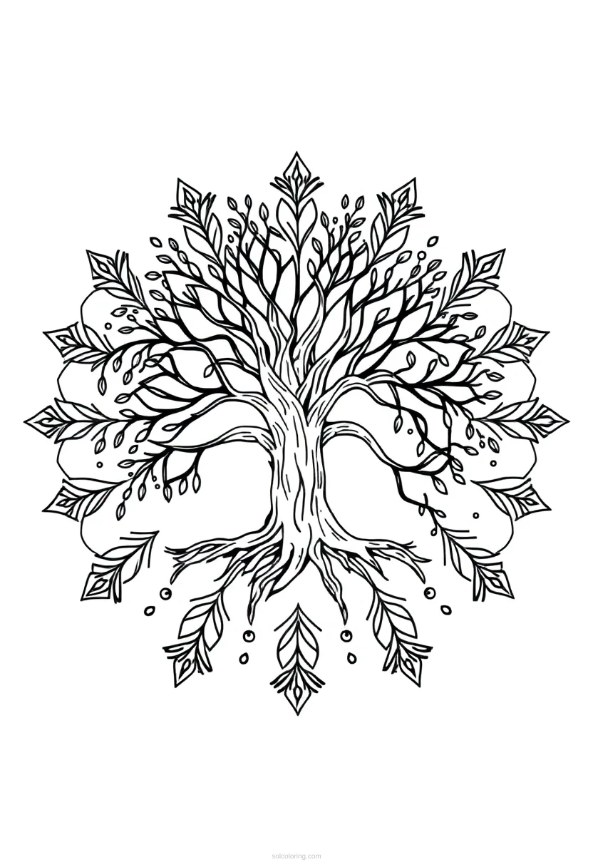Willow Tree coloring page for kids