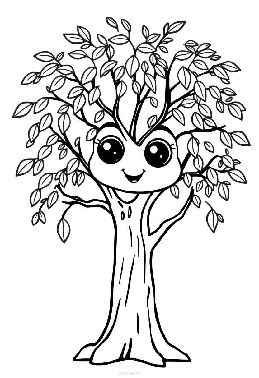 Willow Tree coloring page for kids