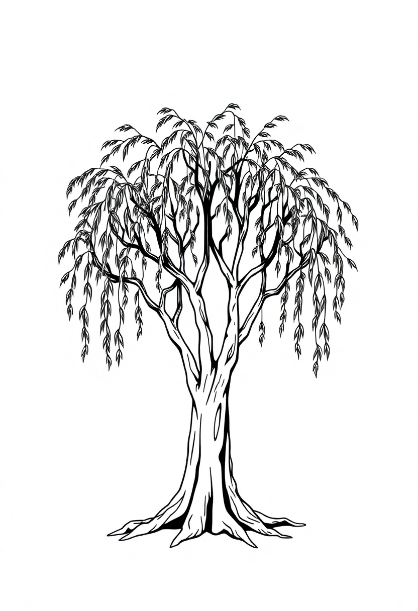 Willow Tree coloring pages