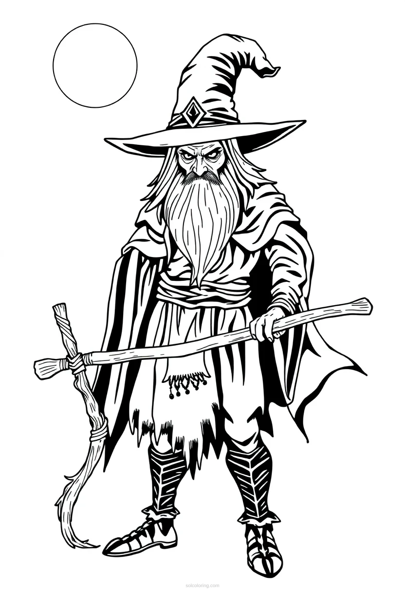 Witch Doctor coloring page for kids