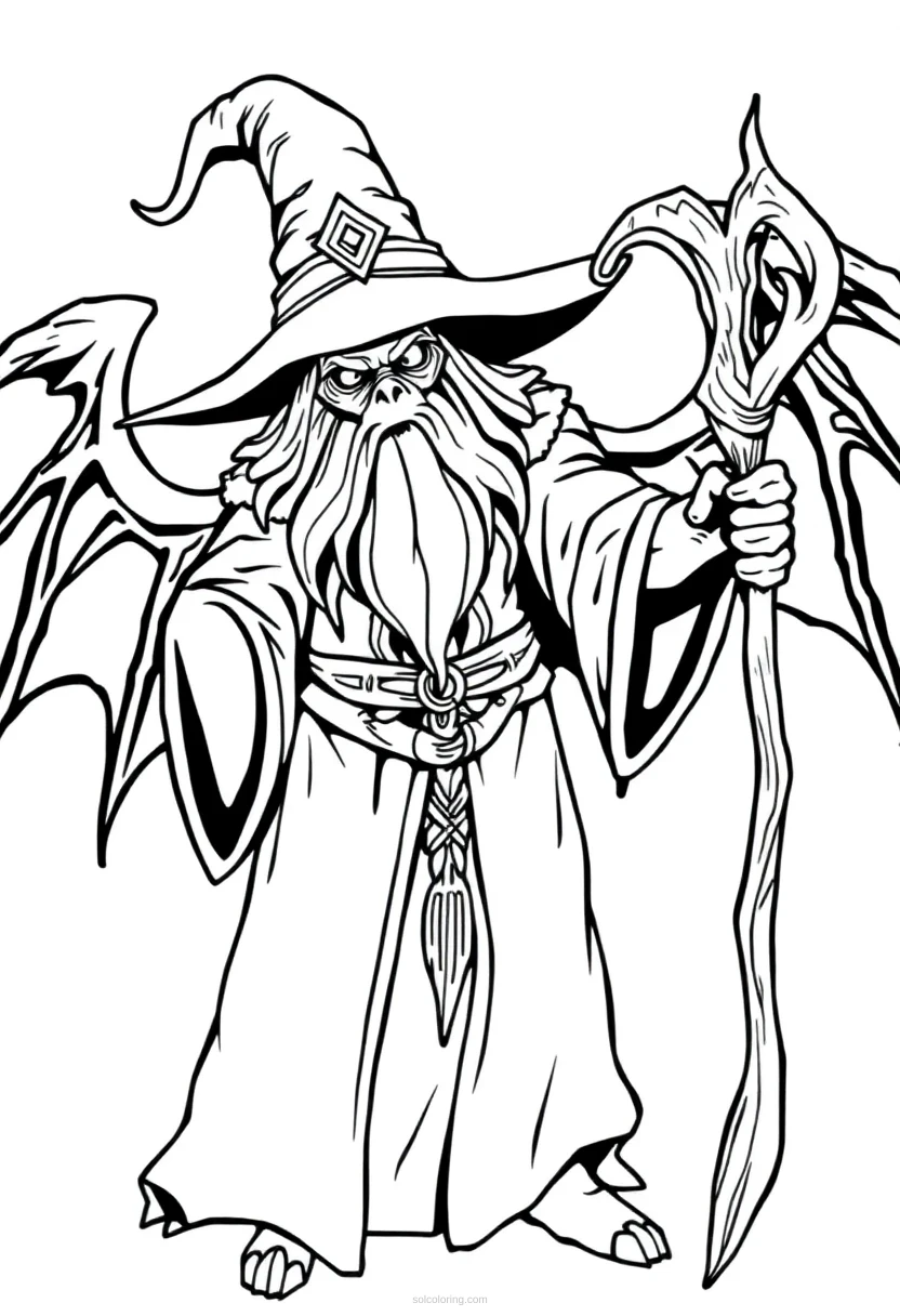 Witch Doctor coloring page for kids
