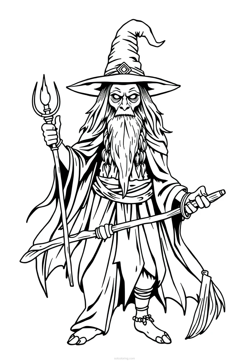 Witch Doctor coloring page for kids