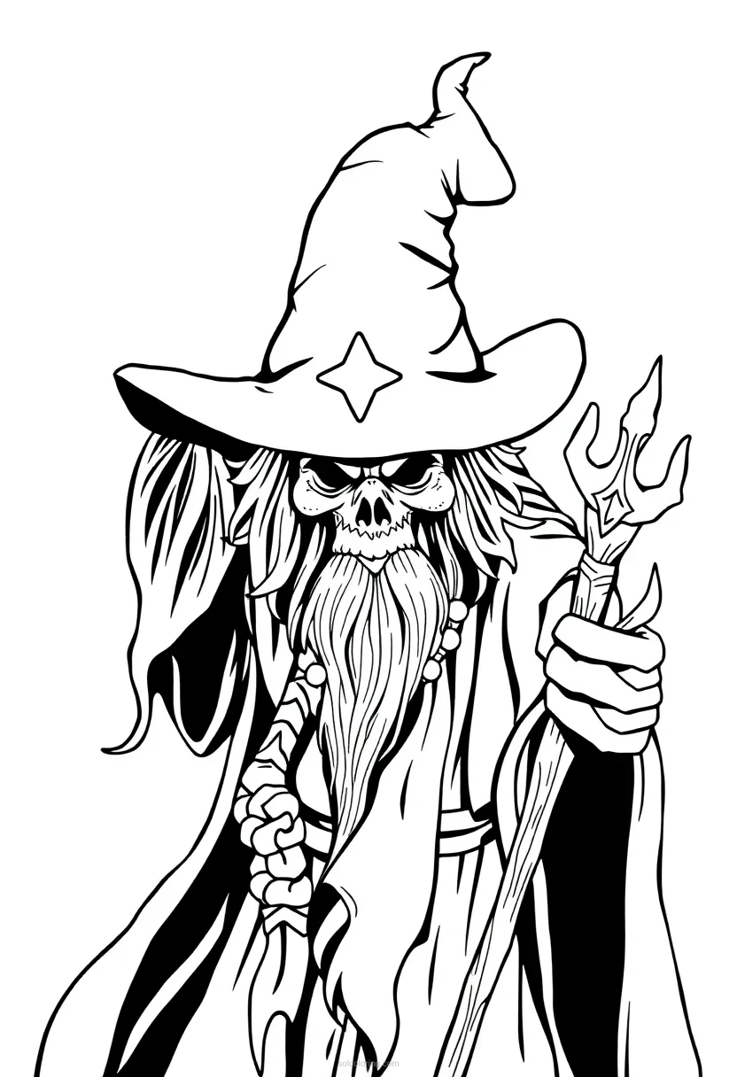 Witch Doctor Realistic coloring page for kids