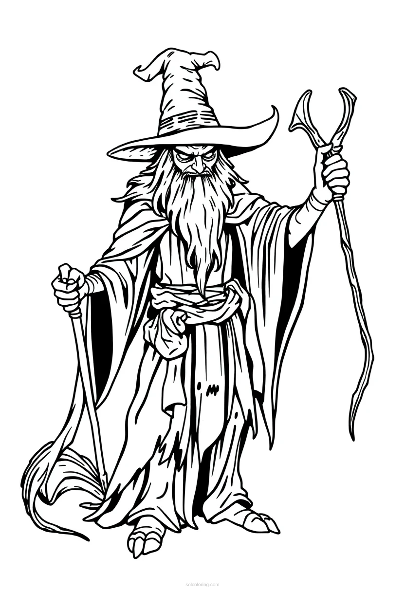 Witch Doctor Realistic coloring page for kids