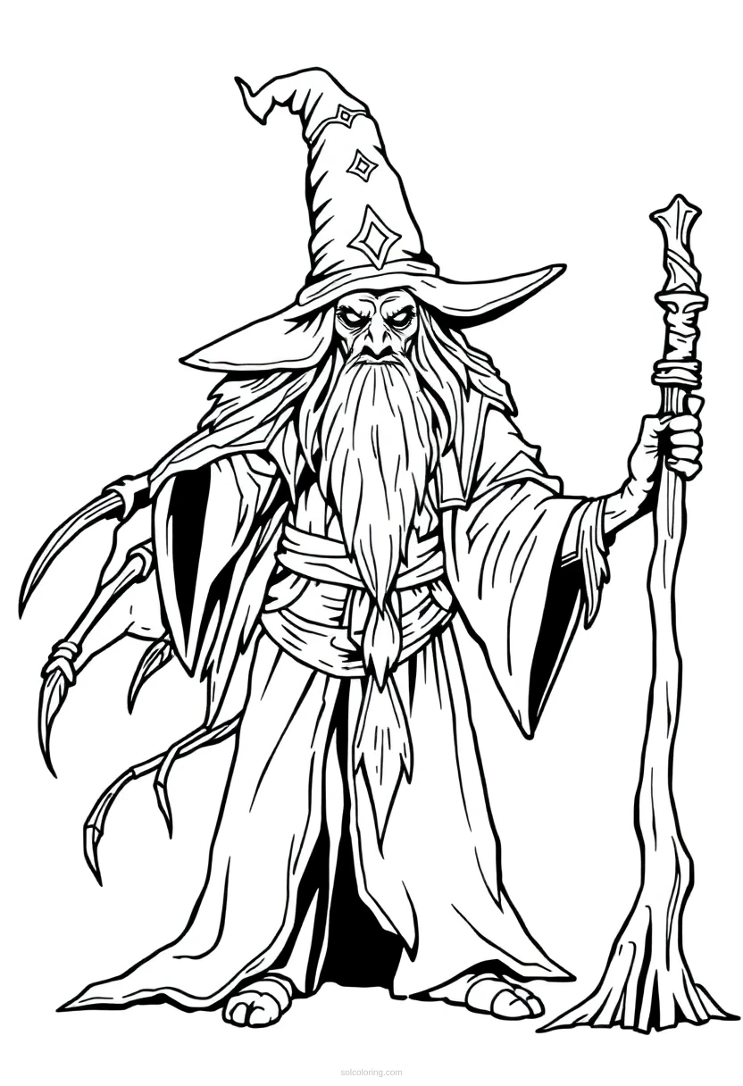 Witch Doctor Realistic coloring page for kids