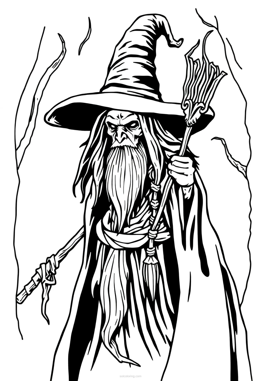 Witch Doctor coloring page for kids