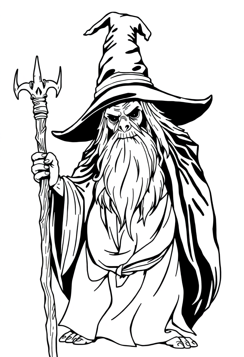 Witch Doctor coloring page, free printable