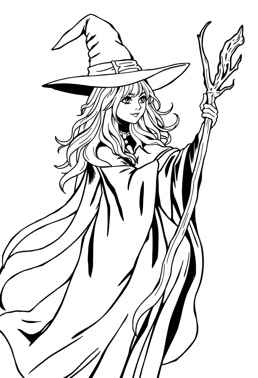 Witch coloring pages